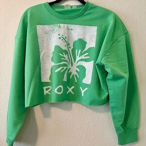 Roxy Vibrant Green Crewneck Top
